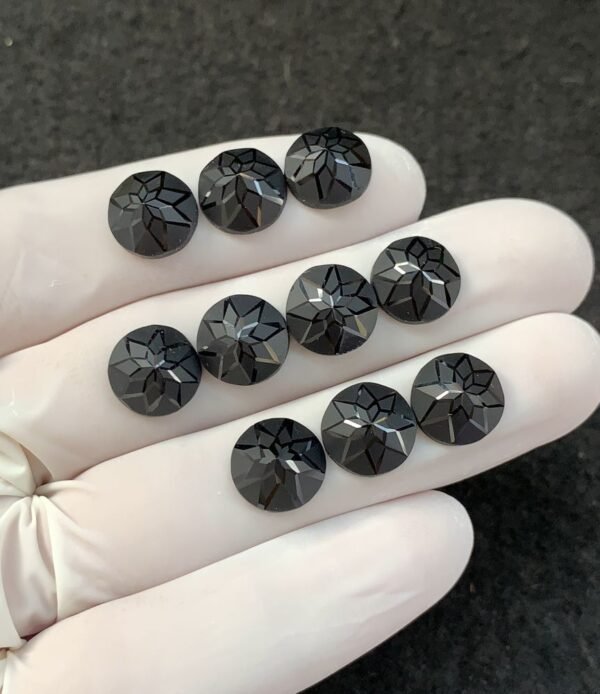 Black Spinel Gemstone Natural Black Spinel Precision Cut Round Shape Gemstone 10 MM 10 Pcs High Quality Wholesale gems SM23898 - Image 2