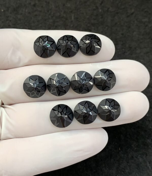 Black Spinel Gemstone Natural Black Spinel Precision Cut Round Shape Gemstone 10 MM 10 Pcs High Quality Wholesale gems SM23898
