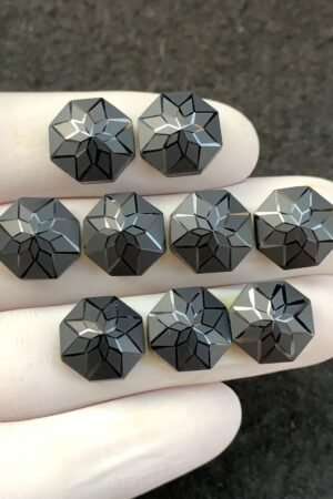 Black Spinel Gemstone Natural Black Spinel Precision Cut Cushion Shape Gemstone 12 MM 9 Pcs High Quality Wholesale gems SM23902