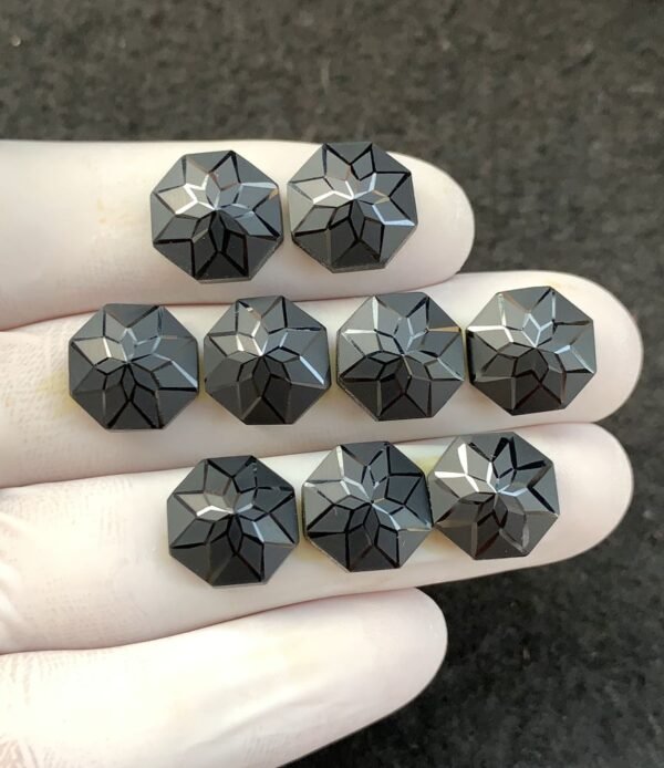 Black Spinel Gemstone Natural Black Spinel Precision Cut Cushion Shape Gemstone 12 MM 9 Pcs High Quality Wholesale gems SM23902