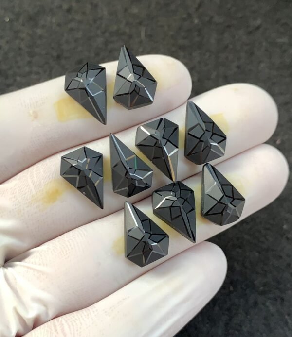 Black Spinel Gemstone Natural Black Spinel Precision Cut Fancy Shape Gemstone 14x10 MM 9 Pcs High Quality Wholesale gems SM23904 - Image 2