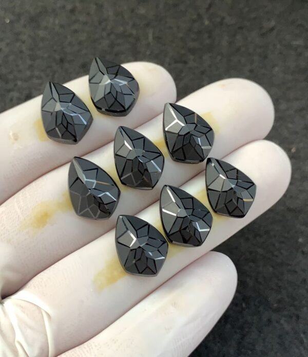 Black Spinel Gemstone Natural Black Spinel Precision Cut Fancy Shape Gemstone 14x10 MM 8 Pcs High Quality Wholesale gems SM23905 - Image 2