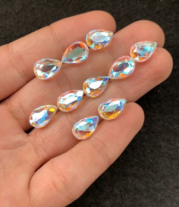 Rainbow Quartz Gemstone Mystic Rainbow Quartz Faceted Cut Pear Shape Gemstone 12x8 MM 10 Pieces High Quality Wholesale gems SM24037 - Image 2