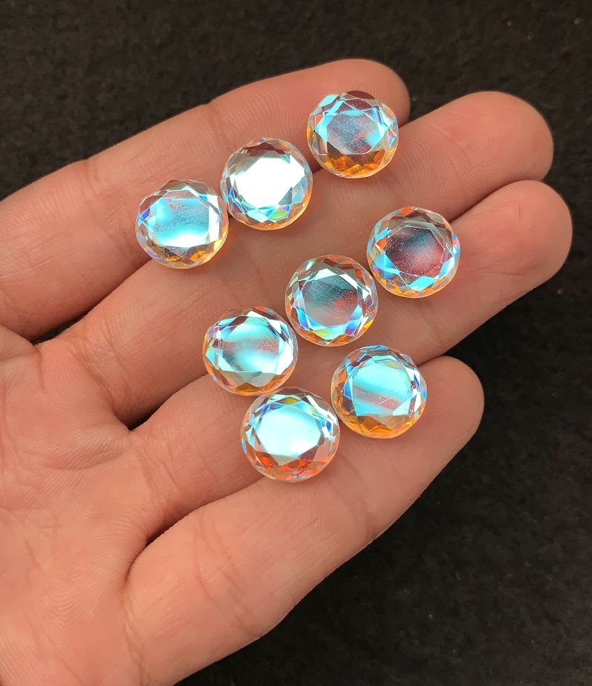 Rainbow Quartz Gemstone Mystic Rainbow Quartz Faceted Cut Round Shape Gemstone 12 MM 8 Pieces High Quality Wholesale gems SM24042 - Image 2