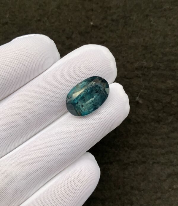 Natural Teal Green Kyanite Gemstone Faceted Cut Oval Shape 16x11x7 MM 1 Pcs Teal Green Kyanite High Quality Gemstone Wholesale gems SM24108 - Image 2