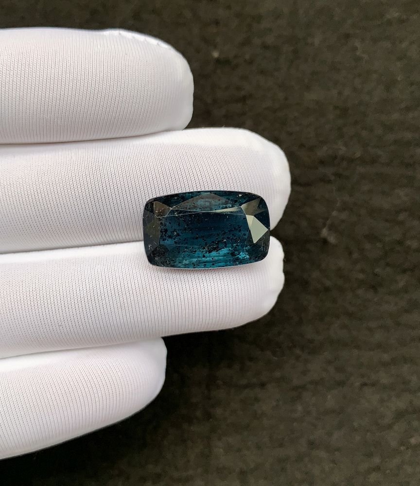 Natural Teal Green Kyanite Gemstone Faceted Cut Rectangle Shape 18x11x7 MM 1 Pcs Teal Green Kyanite High Quality Gemstone Wholesale gems SM24109
