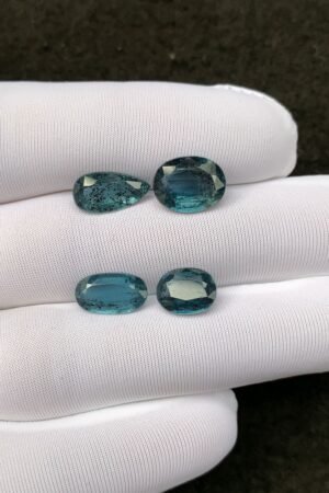 Natural Teal Green Kyanite Gemstone Faceted Cut Mix Shape 9-12 MM 4 Pcs Teal Green Kyanite High Quality Gemstone Wholesale gems SM24111