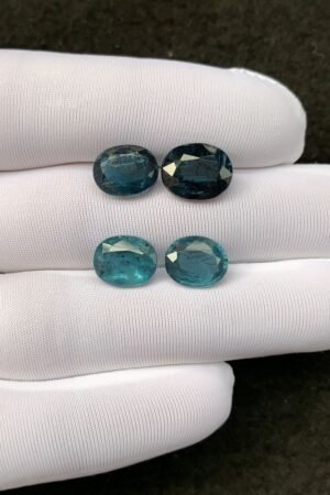 Natural Teal Green Kyanite Gemstone Faceted Cut Oval Shape 10-11 MM 4 Pcs Teal Green Kyanite High Quality Gemstone Wholesale gems SM24113