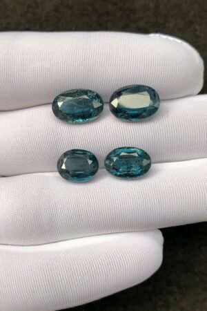 Natural Teal Green Kyanite Gemstone Faceted Cut Oval Shape 10-12 MM 4 Pcs Teal Green Kyanite High Quality Gemstone Wholesale gems SM24114
