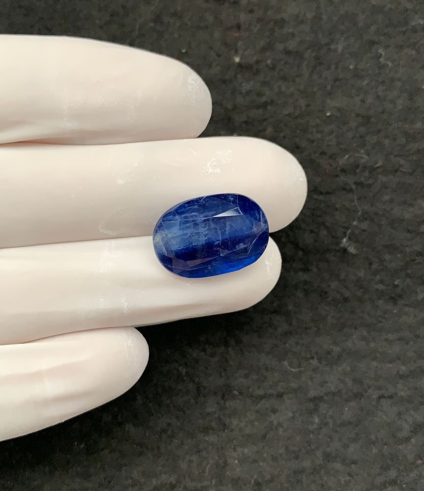 Natural Blue Kyanite Gemstone Faceted Cut Oval Shape 18x13x7 MM 1 Pcs Blue Kyanite High Quality Gemstone Wholesale gems SM24119