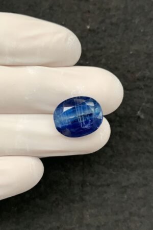 Natural Blue Kyanite Gemstone Faceted Cut Oval Shape 15x13x7 MM 1 Pcs Blue Kyanite High Quality Gemstone Wholesale gems SM24121
