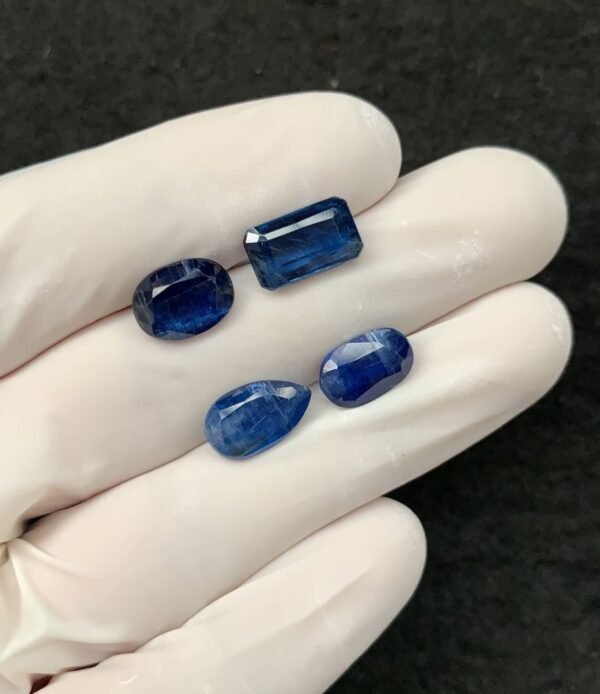 Natural Blue Kyanite Gemstone Faceted Cut Mix Shape 10-12 MM 4 Pcs Blue Kyanite High Quality Gemstone Wholesale gems SM24122 - Image 2