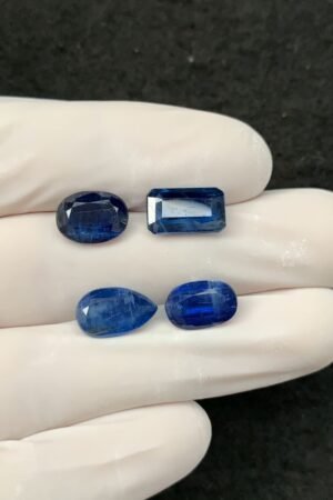 Natural Blue Kyanite Gemstone Faceted Cut Mix Shape 10-12 MM 4 Pcs Blue Kyanite High Quality Gemstone Wholesale gems SM24122