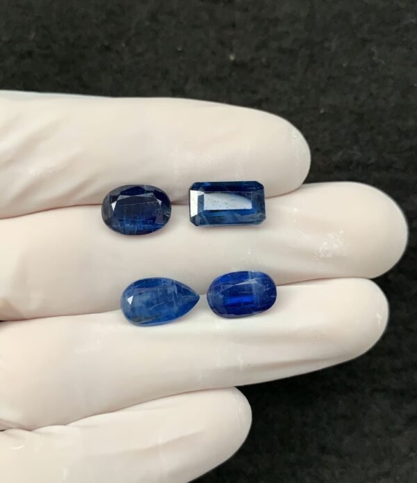 Natural Blue Kyanite Gemstone Faceted Cut Mix Shape 10-12 MM 4 Pcs Blue Kyanite High Quality Gemstone Wholesale gems SM24122