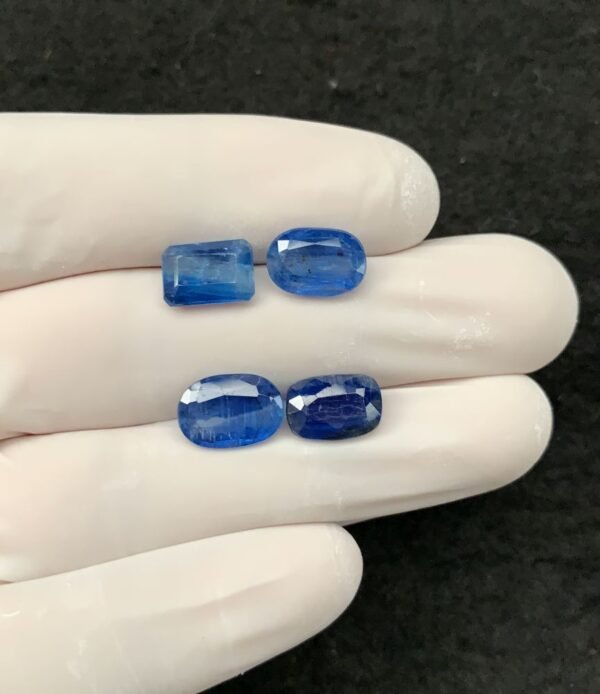 Natural Blue Kyanite Gemstone Faceted Cut Mix Shape 10-11 MM 4 Pcs Blue Kyanite High Quality Gemstone Wholesale gems SM24123