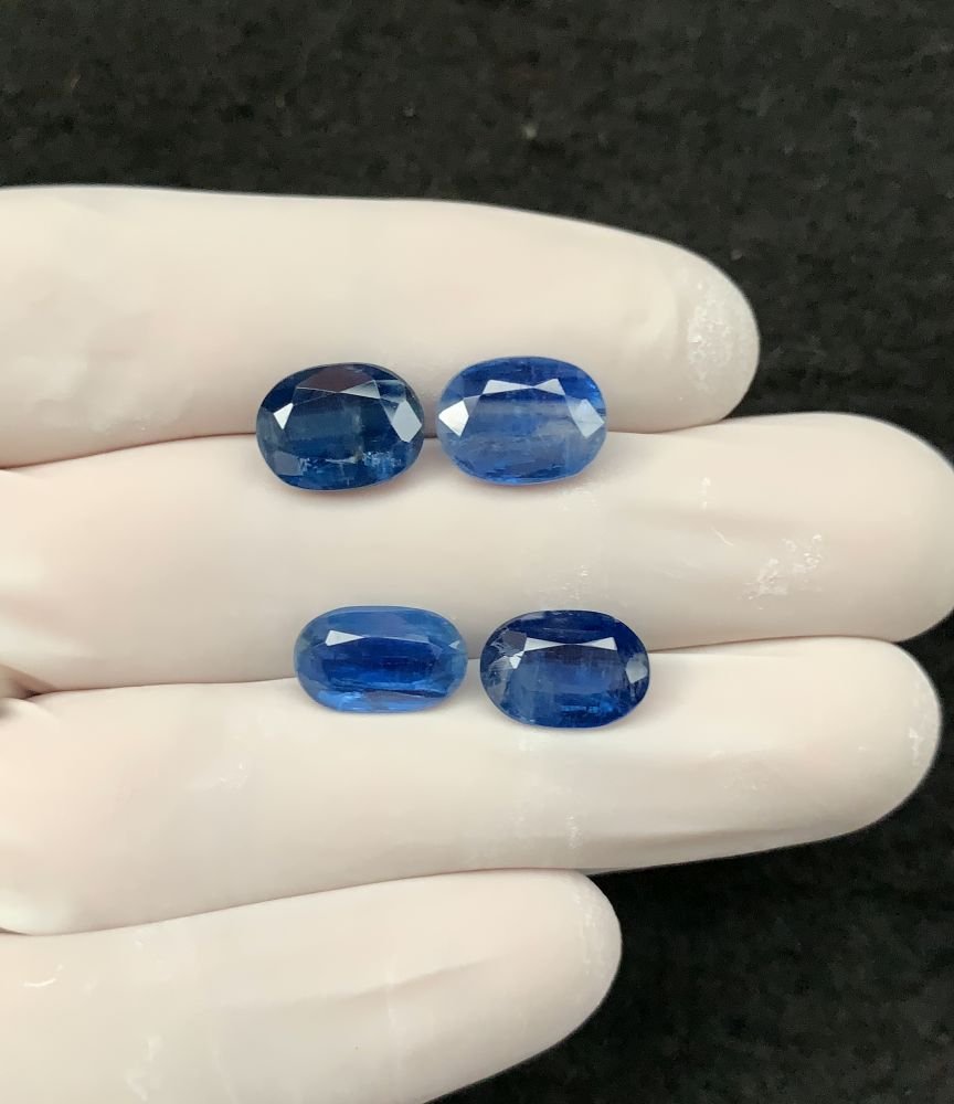 Natural Blue Kyanite Gemstone Faceted Cut Oval Shape 11 MM 4 Pcs Blue Kyanite High Quality Gemstone Wholesale gems SM24124