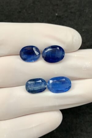 Natural Blue Kyanite Gemstone Faceted Cut Oval Shape 10-12 MM 4 Pcs Blue Kyanite High Quality Gemstone Wholesale gems SM24125