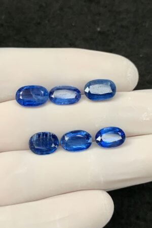 Natural Blue Kyanite Gemstone Faceted Cut Oval Shape 9-10 MM 6 Pcs Blue Kyanite High Quality Gemstone Wholesale gems SM24126