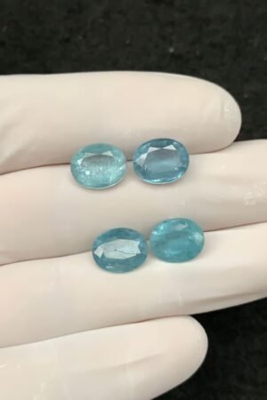 Natural Aqua Kyanite Gemstone Faceted Cut Oval Shape 10x8 MM 4 Pcs Aqua Kyanite High Quality Gemstone Wholesale gems SM24129