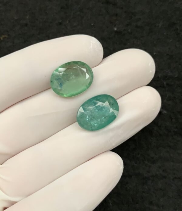 Natural Emerald green Kyanite Gemstone Faceted Cut Oval Shape 15-16 MM 2 Pcs Emerald Green Kyanite High Quality Gemstone Wholesale gems SM24135 - Image 2
