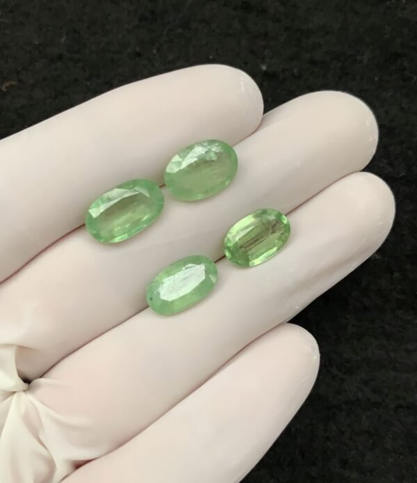Natural Mint Kyanite Gemstone Faceted Cut Oval Shape 11-12 MM 4 Pcs Mint Kyanite High Quality Gemstone Wholesale gems SM24137 - Image 2
