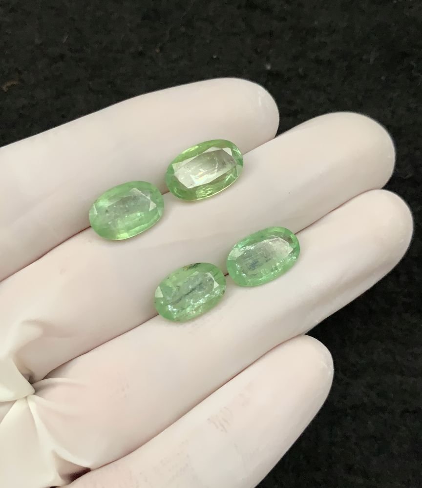 Natural Mint Kyanite Gemstone Faceted Cut Oval Shape 11-12 MM 4 Pcs Mint Kyanite High Quality Gemstone Wholesale gems SM24138 - Image 2