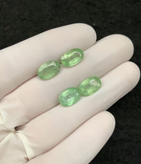Natural Mint Kyanite Gemstone Faceted Cut Oval Shape 10-11 MM 4 Pcs Mint Kyanite High Quality Gemstone Wholesale gems SM24140 - Image 2
