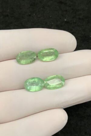 Natural Mint Kyanite Gemstone Faceted Cut Oval Shape 10-11 MM 4 Pcs Mint Kyanite High Quality Gemstone Wholesale gems SM24140