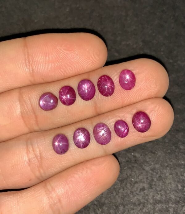 Natural Star Ruby Gemstone Cabochon Smooth Fancy Shape 6-7 MM 10 Pcs Star Ruby High Quality Gemstone Cabochon Wholesale gems SM24169 - Image 2