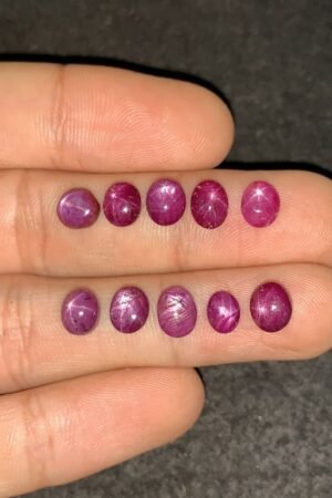 Natural Star Ruby Gemstone Cabochon Smooth Fancy Shape 6-7 MM 10 Pcs Star Ruby High Quality Gemstone Cabochon Wholesale gems SM24169