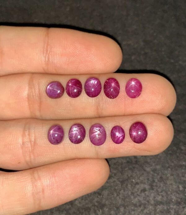 Natural Star Ruby Gemstone Cabochon Smooth Fancy Shape 6-7 MM 10 Pcs Star Ruby High Quality Gemstone Cabochon Wholesale gems SM24169