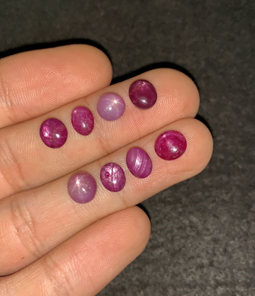 Natural Star Ruby Gemstone Cabochon Smooth Fancy Shape 6-7 MM 8 Pcs Star Ruby High Quality Gemstone Cabochon Wholesale gems SM24172 - Image 2