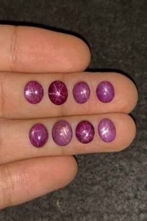 Natural Star Ruby Gemstone Cabochon Smooth Fancy Shape 7-8 MM 8 Pcs Star Ruby High Quality Gemstone Cabochon Wholesale gems SM24173