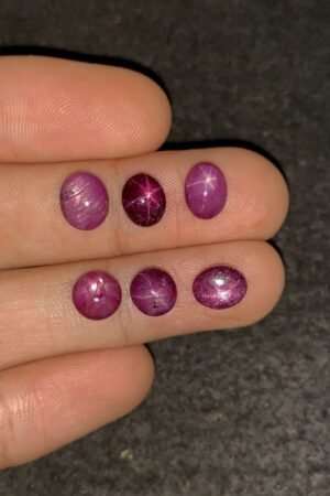 Natural Star Ruby Gemstone Cabochon Smooth Fancy Shape 7-8 MM 6 Pcs Star Ruby High Quality Gemstone Cabochon Wholesale gems SM24180