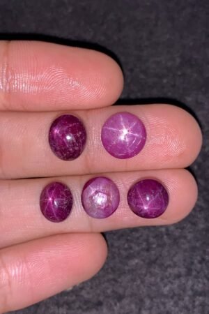 Natural Star Ruby Gemstone Cabochon Smooth Fancy Shape 9-10 MM 5 Pcs Star Ruby High Quality Gemstone Cabochon Wholesale gems SM24184