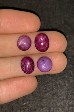 Natural Star Ruby Gemstone Cabochon Smooth Fancy Shape 10-12 MM 4 Pcs Star Ruby High Quality Gemstone Cabochon Wholesale gems SM24188