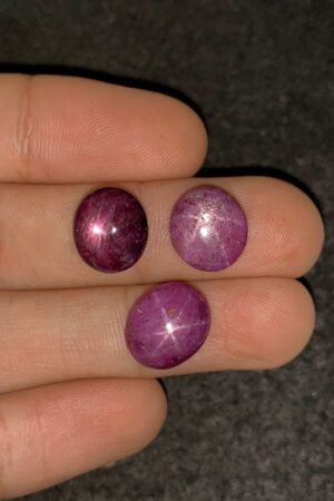 Natural Star Ruby Gemstone Cabochon Smooth Fancy Shape 12-13 MM 3 Pcs Star Ruby High Quality Gemstone Cabochon Wholesale gems SM24190
