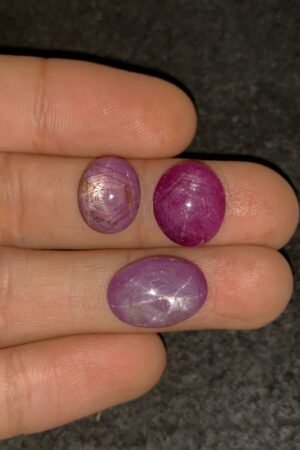 Natural Star Ruby Gemstone Cabochon Smooth Fancy Shape 13-16 MM 3 Pcs Star Ruby High Quality Gemstone Cabochon Wholesale gems SM24193