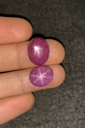 Natural Star Ruby Gemstone Cabochon Smooth Fancy Shape 13-15 MM 2 Pcs Star Ruby High Quality Gemstone Cabochon Wholesale gems SM24198