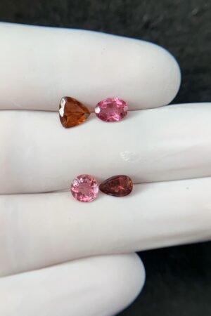 Natural Tourmaline Gemstone Faceted Cut Mix Shape High Quality Loose Gemstones For Jewelry Making 6-7 MM Size 4 Pcs SM24206
