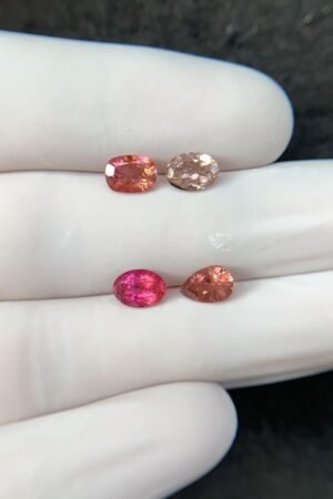 Natural Tourmaline Gemstone Faceted Cut Mix Shape High Quality Loose Gemstones For Jewelry Making 7x5 MM Size 4 Pcs SM24207