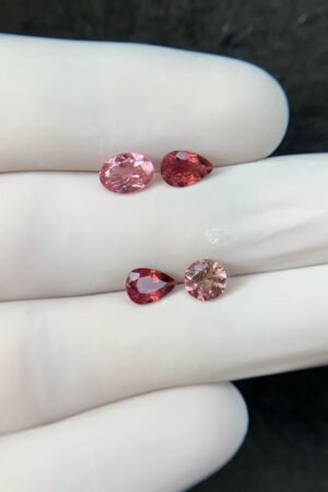 Natural Tourmaline Gemstone Faceted Cut Mix Shape High Quality Loose Gemstones For Jewelry Making 6-7 MM Size 4 Pcs SM24208