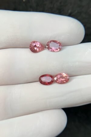 Natural Tourmaline Gemstone Faceted Cut Mix Shape High Quality Loose Gemstones For Jewelry Making 7x5 MM Size 4 Pcs SM24212