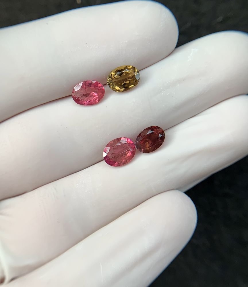 Natural Tourmaline Gemstone Faceted Cut Oval Shape High Quality Loose Gemstones For Jewelry Making 7x5 MM Size 4 Pcs SM24217 - Image 2