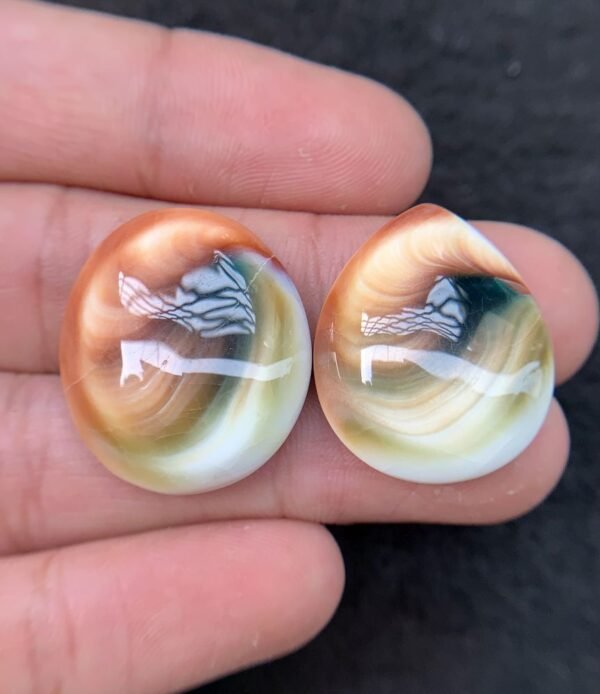 Natural Shiva Eye Gemstone Shiva Eye Smooth Mix Shape 25-26 MM 2 Pcs High Quality Cabochon Gemstone Wholesale gems  SM24224