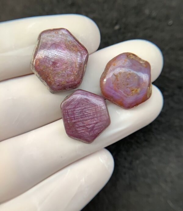 Natural Ruby Gemstone Smooth Fancy Shape Cabochon High Quality Loos Gemstone For Jewelry Making 17-19 MM Size 3 Pcs SM24242 - Image 2
