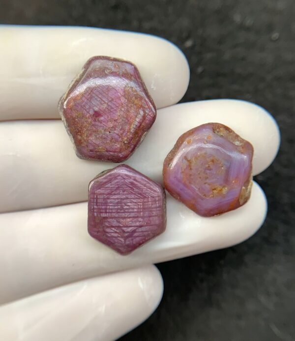 Natural Ruby Gemstone Smooth Fancy Shape Cabochon High Quality Loos Gemstone For Jewelry Making 17-19 MM Size 3 Pcs SM24242