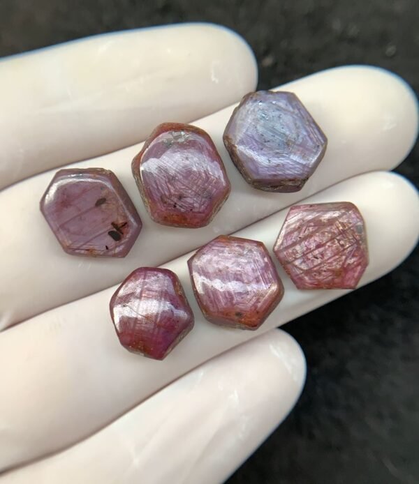 Natural Ruby Gemstone Smooth Fancy Shape Cabochon High Quality Loos Gemstone For Jewelry Making 11-14 MM Size 6 Pcs SM24243 - Image 2