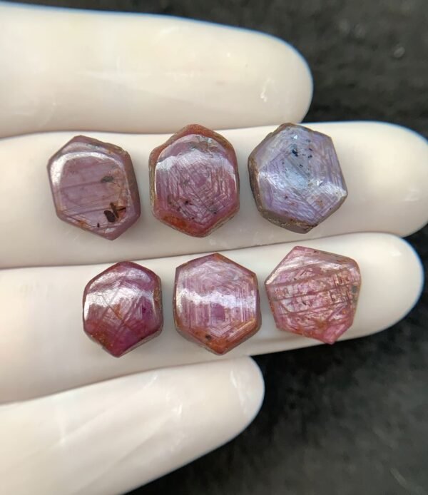 Natural Ruby Gemstone Smooth Fancy Shape Cabochon High Quality Loos Gemstone For Jewelry Making 11-14 MM Size 6 Pcs SM24243