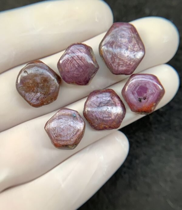 Natural Ruby Gemstone Smooth Fancy Shape High Quality Cabochons Loos Gemstone For Jewelry Making 12-16 MM Size 6 Pcs SM24245 - Image 2